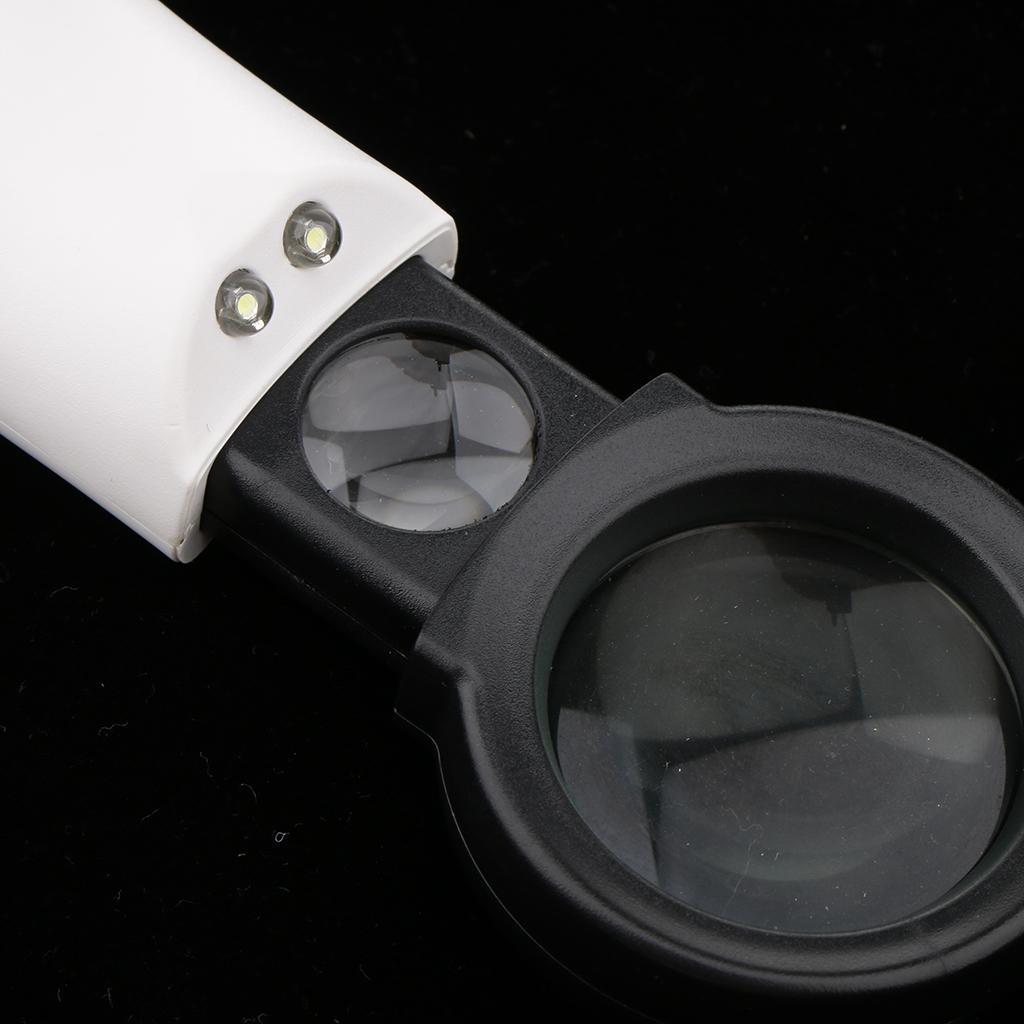 Illuminated LED Handheld Magnifying Glass Reading Jewelry
