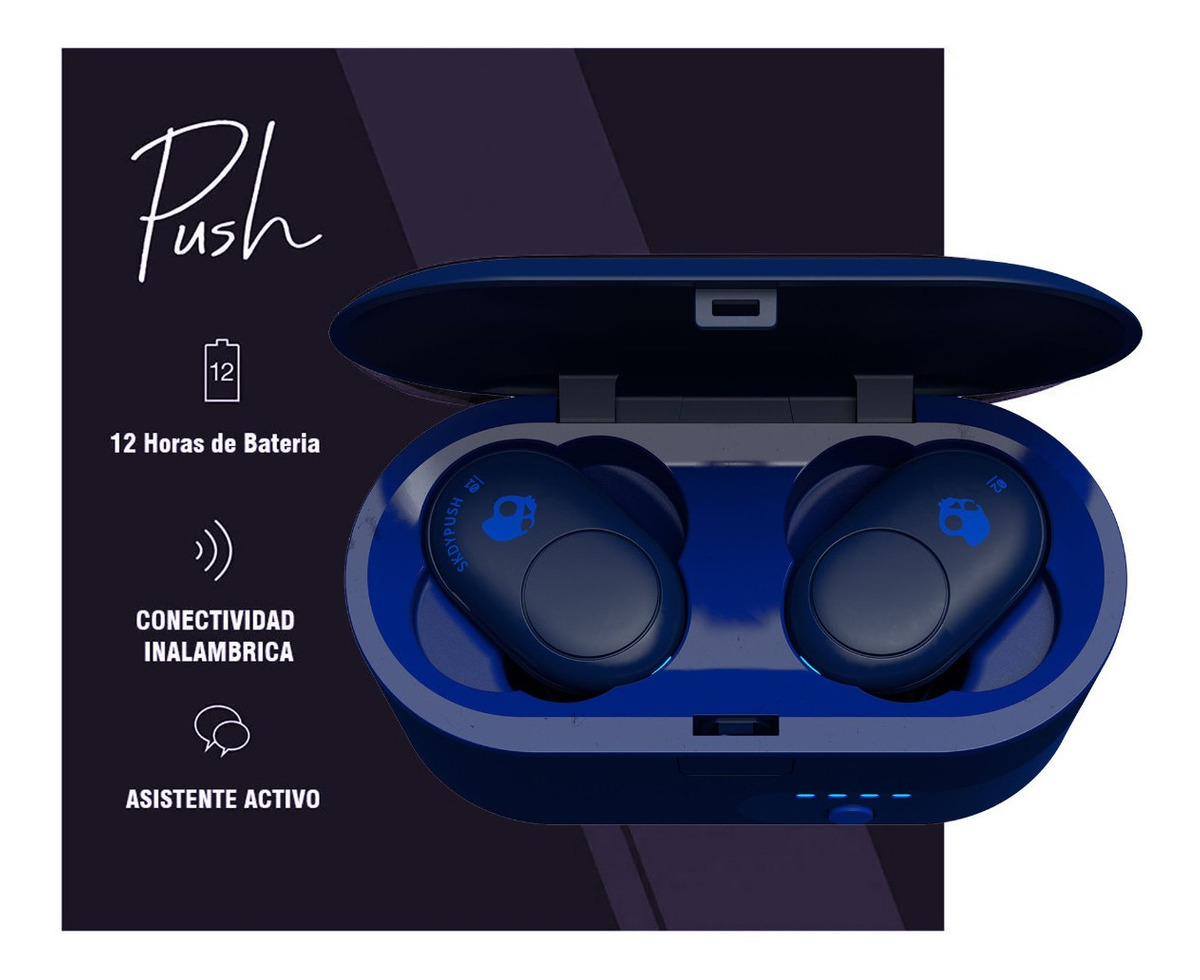 Tai nghe True Wireless Bluetooth Skullcandy Push - Xanh Đậm - Hàng Chính Hãng