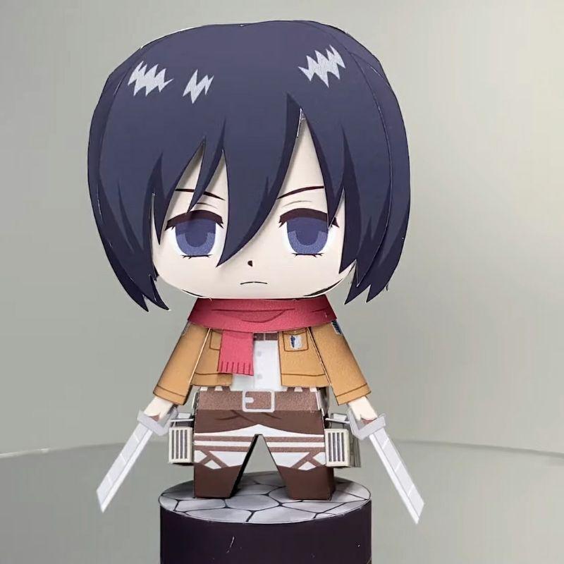 Mô hình giấy anime  [ATTACK ON TITAN] chibi Mikasa Ackerman