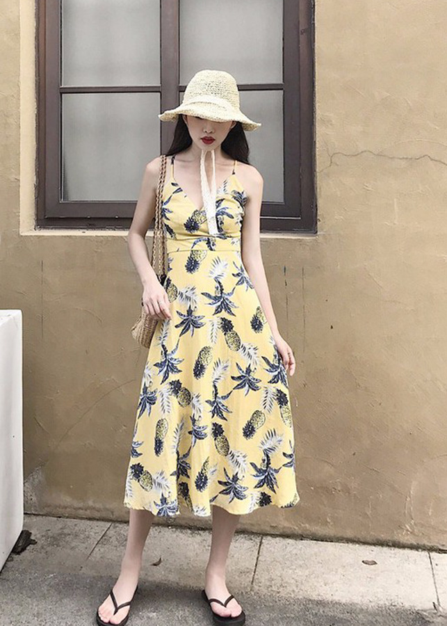 Đầm maxi họa tiết dây xinh xắn DM939