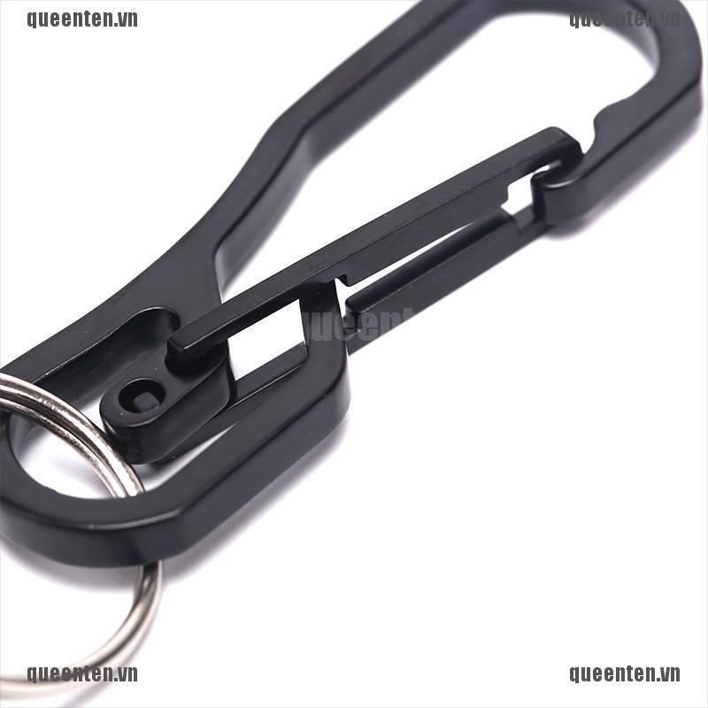Stainless Steel Climbing Carabiner Key Chain Clip Hook Buckle Keychain Outdoor QUVN