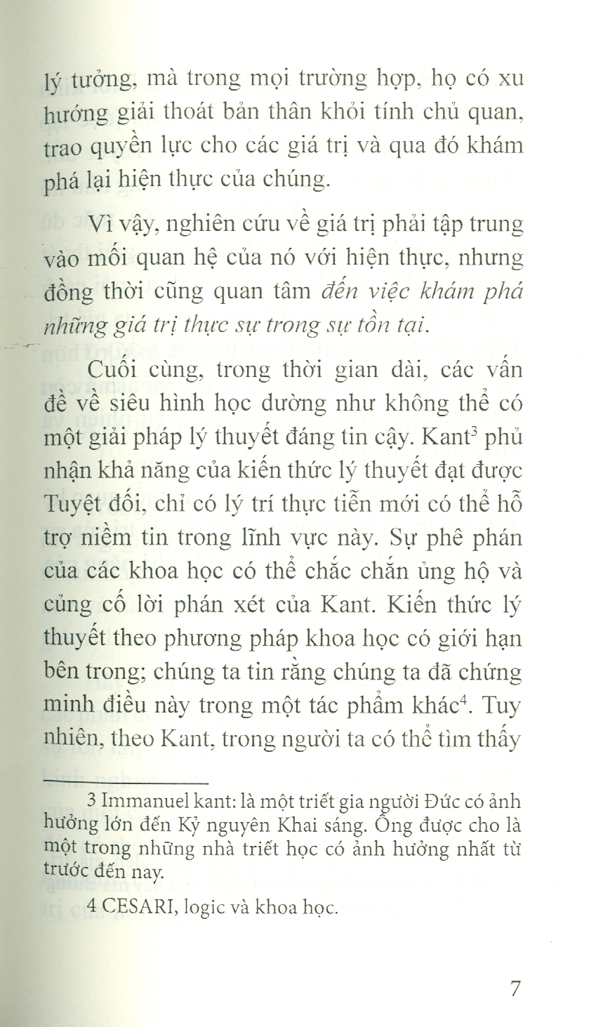 THUYẾT GIÁ TRỊ – Paul Cesari – Trường Phương Books – NXB Tri Thức