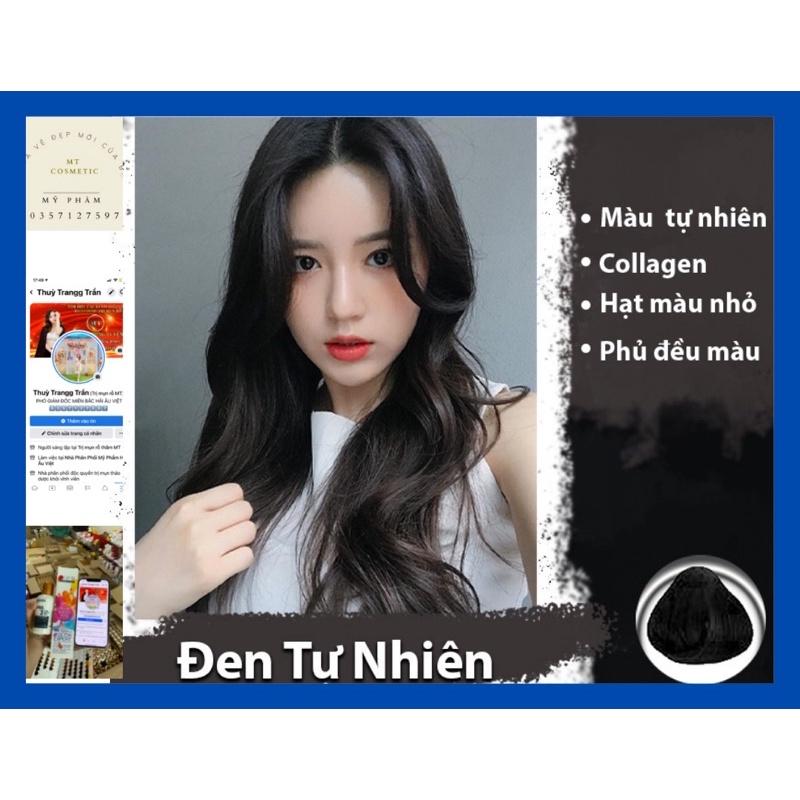 Sét Thuốc nhuộm Tóc Đen Tuyền kèm oxi và gang tay