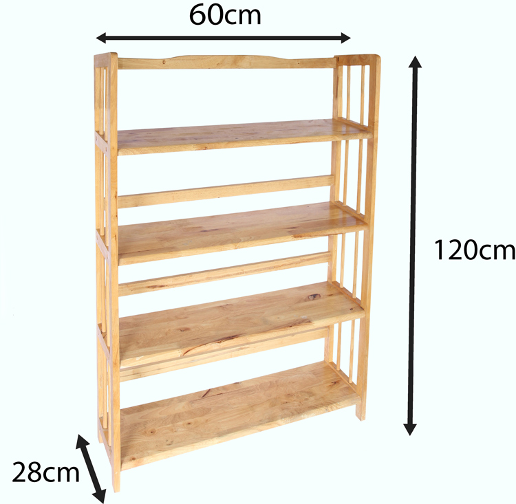 Kệ Sách Đứng 4 Tầng Phương Lâm - Màu Tự Nhiên