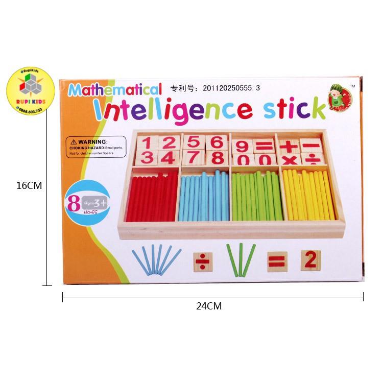 Đồ chơi gỗ - Bộ que tính gỗ học toán