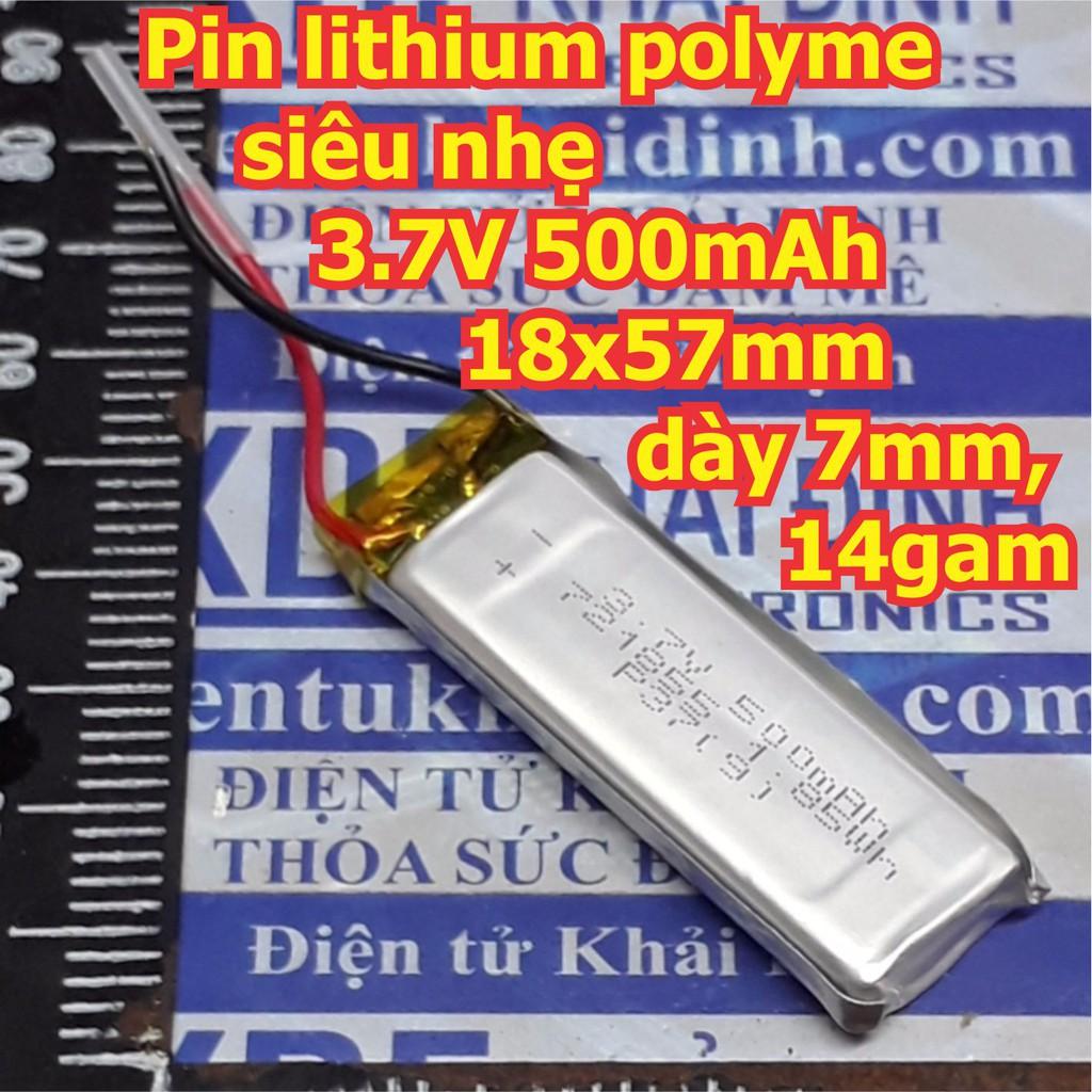 Pin lithium polyme siêu nhỏ, siêu nhẹ trong tai nghe, máy nghe nhạc, máy bay ĐKTX, đồ chơi.... 3.7V kde5391