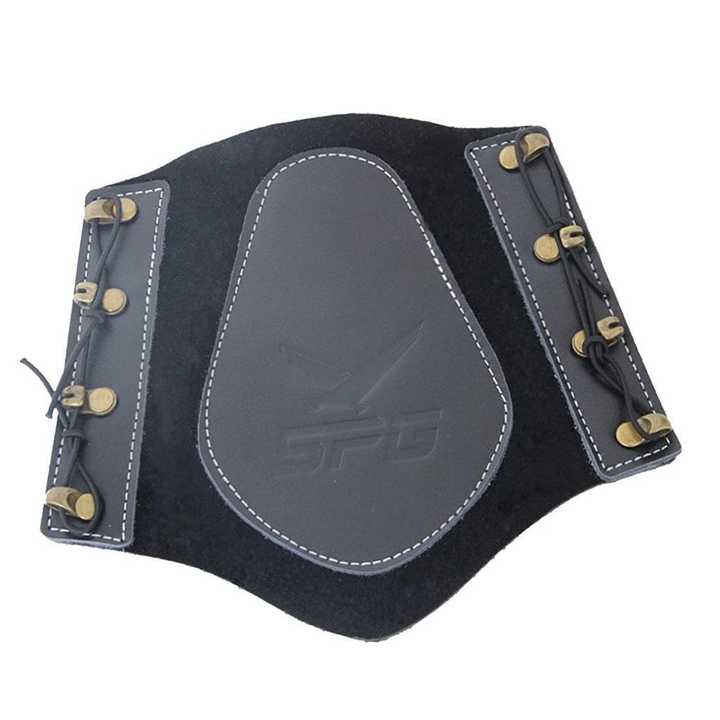 Adjustable Cow Leather Archery 4-Strap Armguard Arm Protection Guard