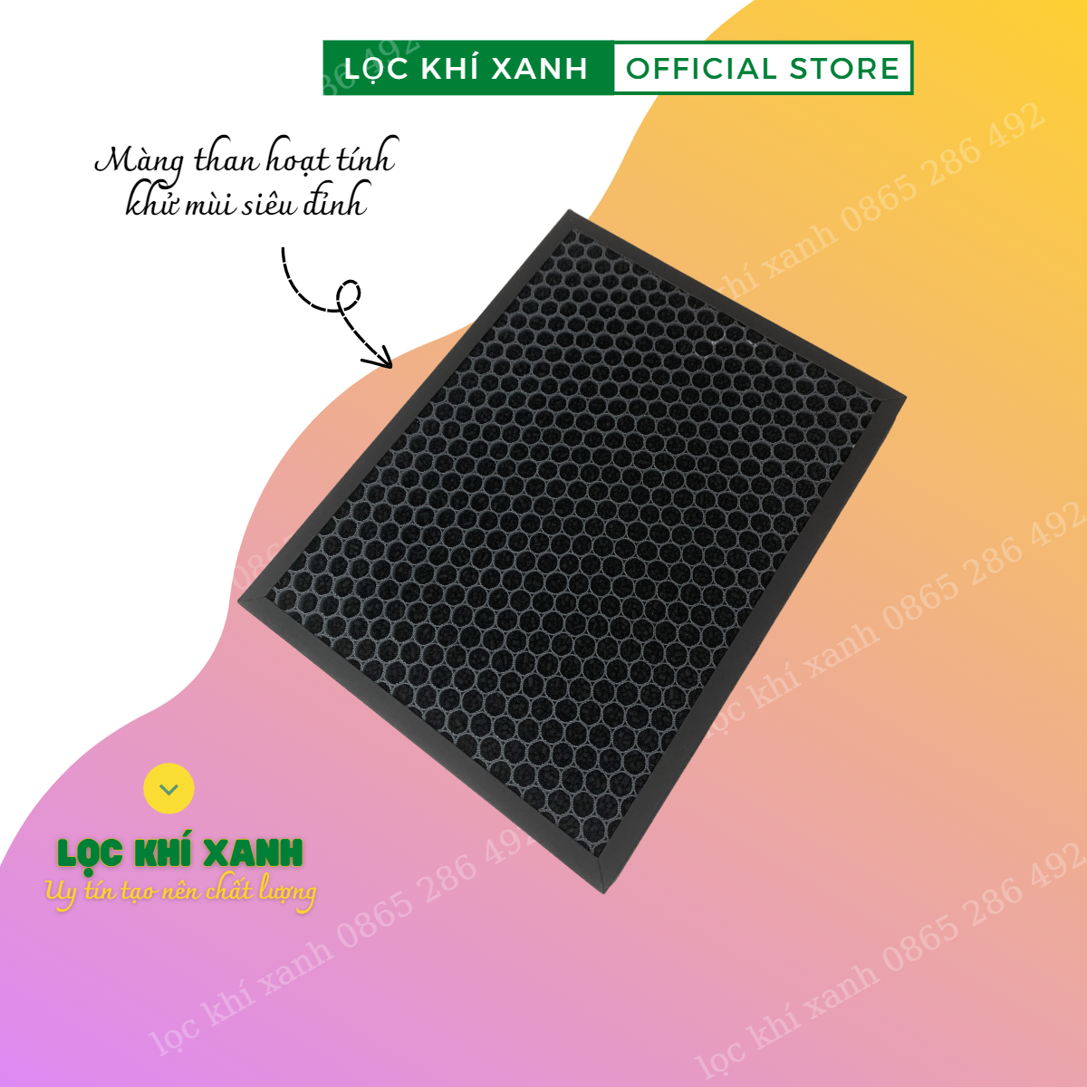 Màng lọc cho Midea KJ20FE, MAP-210GC46 , MAP-200GD41. Màng lọc không khí hepa kết hợp Carbon giá rẻ. Hàng nhập khẩu