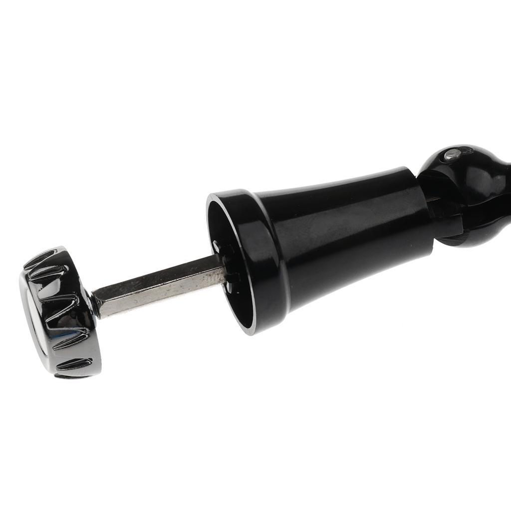 2xFishing Reel Handle with Knob Folding Handle Rocker Arm L Black