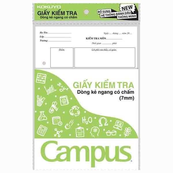 Giấy kiểm tra cấp 2 / Tập kiểm tra kẻ ngang B5 Campus TP-BS70G-25/30