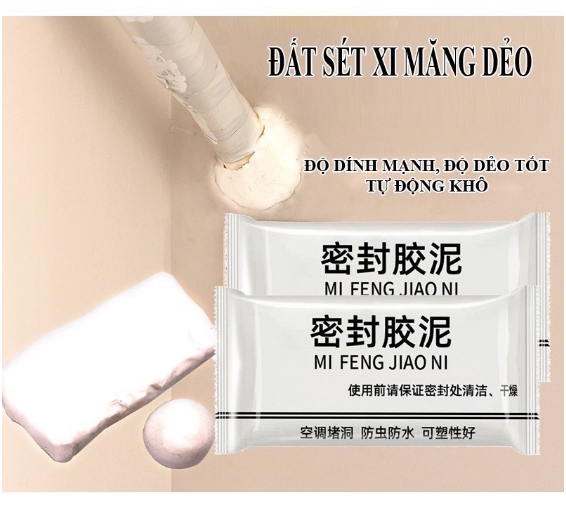 Set 5 Đất sét vá tường 30gr Đất Sét Công Nghiệp Xi Măng Dẻo Bịt Lỗ Điều Hòa Trám Khe Nứt , Tường Chống Thấm