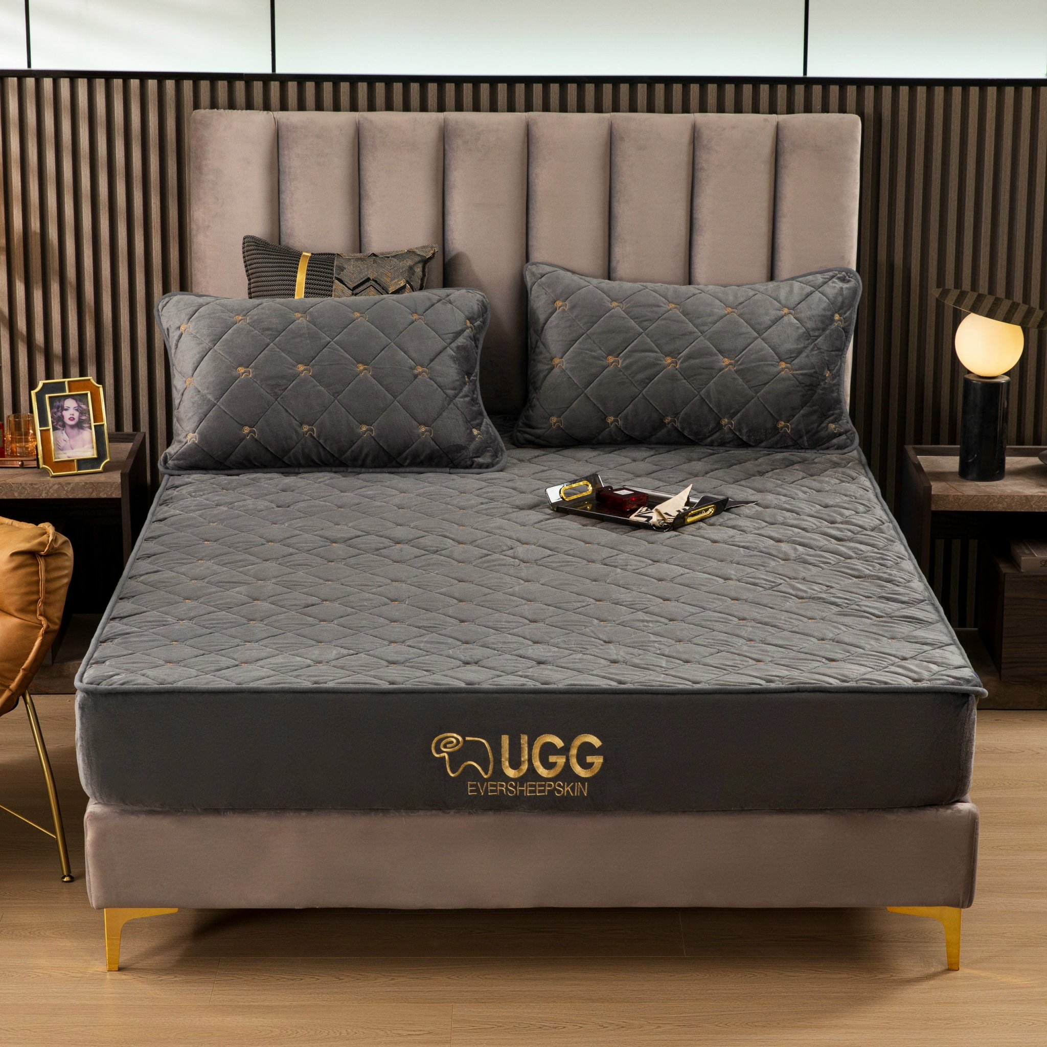 Sét  ga gối nỉ nhung trần cao cấp mẫu mới 2023 ful siz 1m6 , 1m8 , 2m2