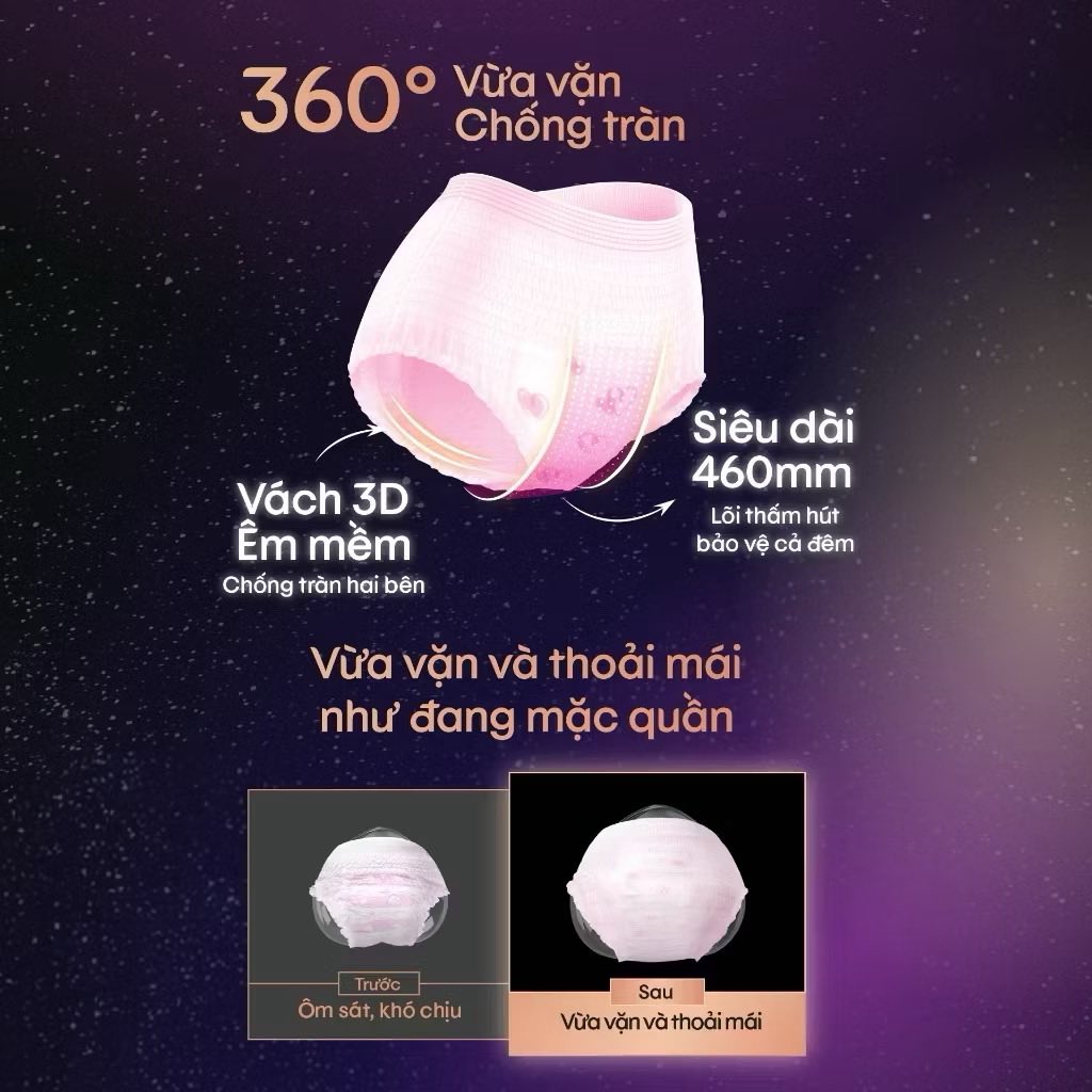 Combo 4 gói Băng Vệ Sinh Quần Kotex Max Protect có 2 size M/L và L/XL gói 2 miếng