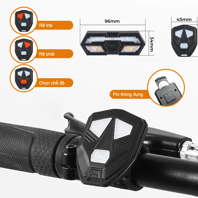 Đèn xi nhan xe đạp West Biking PKXD-1185