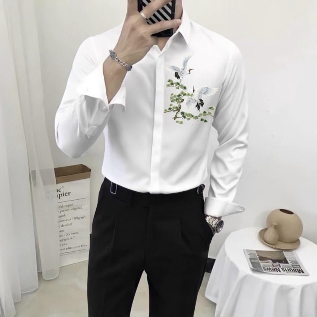 ÁO SƠ MI NAM DÀI TAY HỌA TIẾT SIÊU ĐỘC ĐÁO , MẪU MỚI THIẾT KẾ THEO XU HƯỚNG HIỆN ĐẠI
