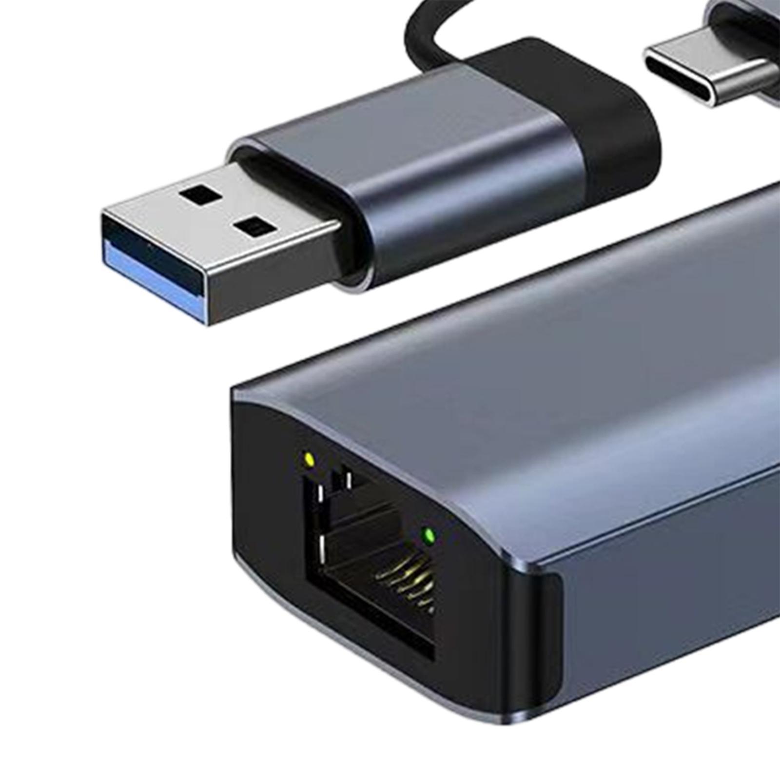 USB Ethernet Adapter Replacement USB Network Adapter Portable for Laptop PC