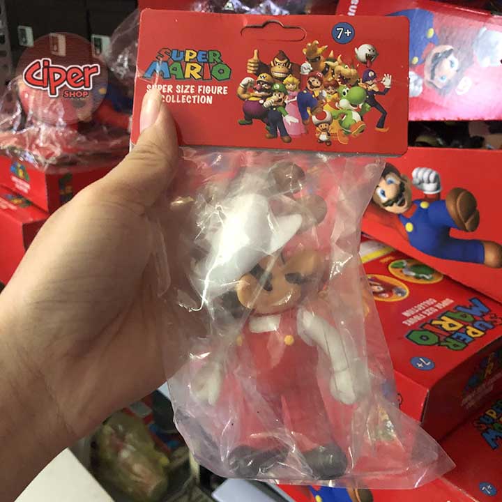 Mô hình Mario Mũ Trắng 12cm - Mô hình Mario