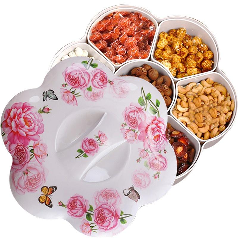Khay Đựng Mứt Tết, Bánh Kẹo Hình Cánh Hoa