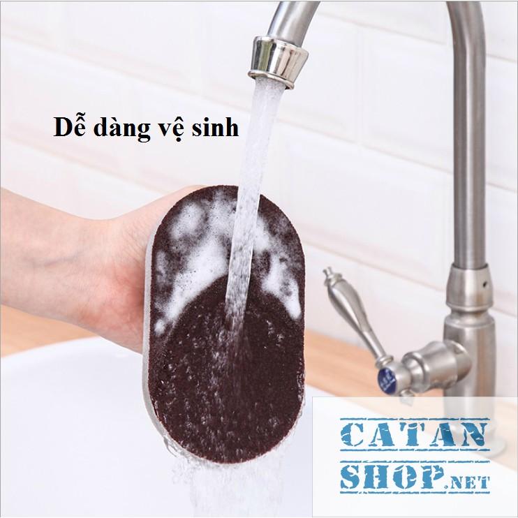 Bàn Chải Chà Cọ Rửa băng giấy nhám, bàn chải Vệ Sinh Nhà Bếp Nhà Tắm Có Tay Cầm GD396-BCGiayNham