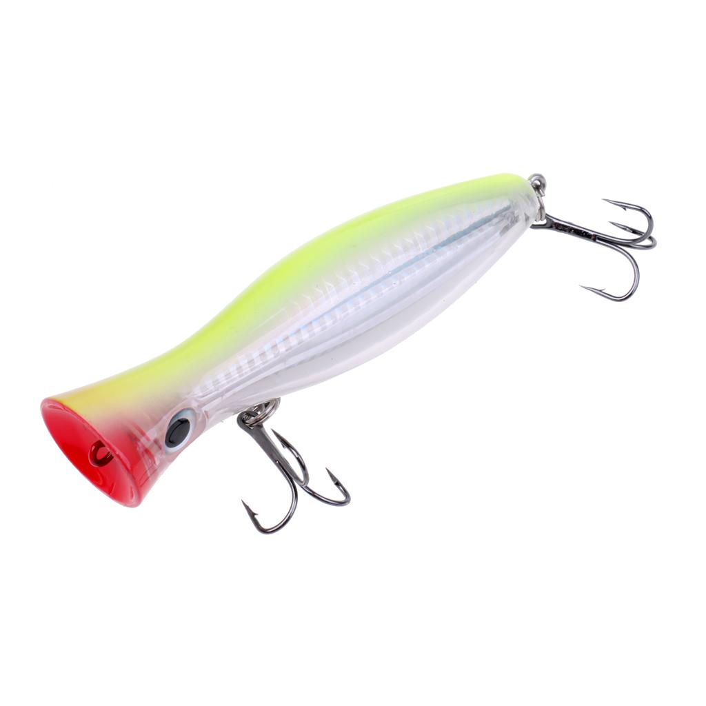 Hard Fishing Lures Big Game Popper Lure Trolling Top Water Baits Yellow