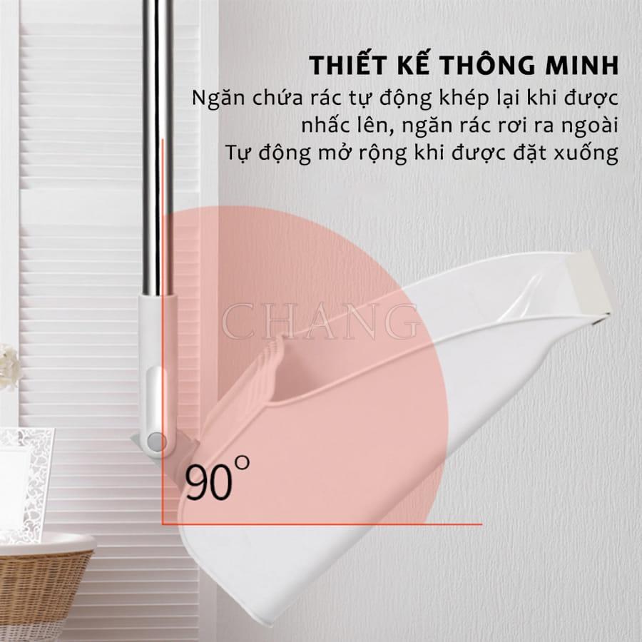 Chổi Quét Nhà Thông Minh Kèm Hót Rác Gấp Gọn - Chổi Quét Nhà Xoay 180 Độ Cán Dài Tiện Lợi