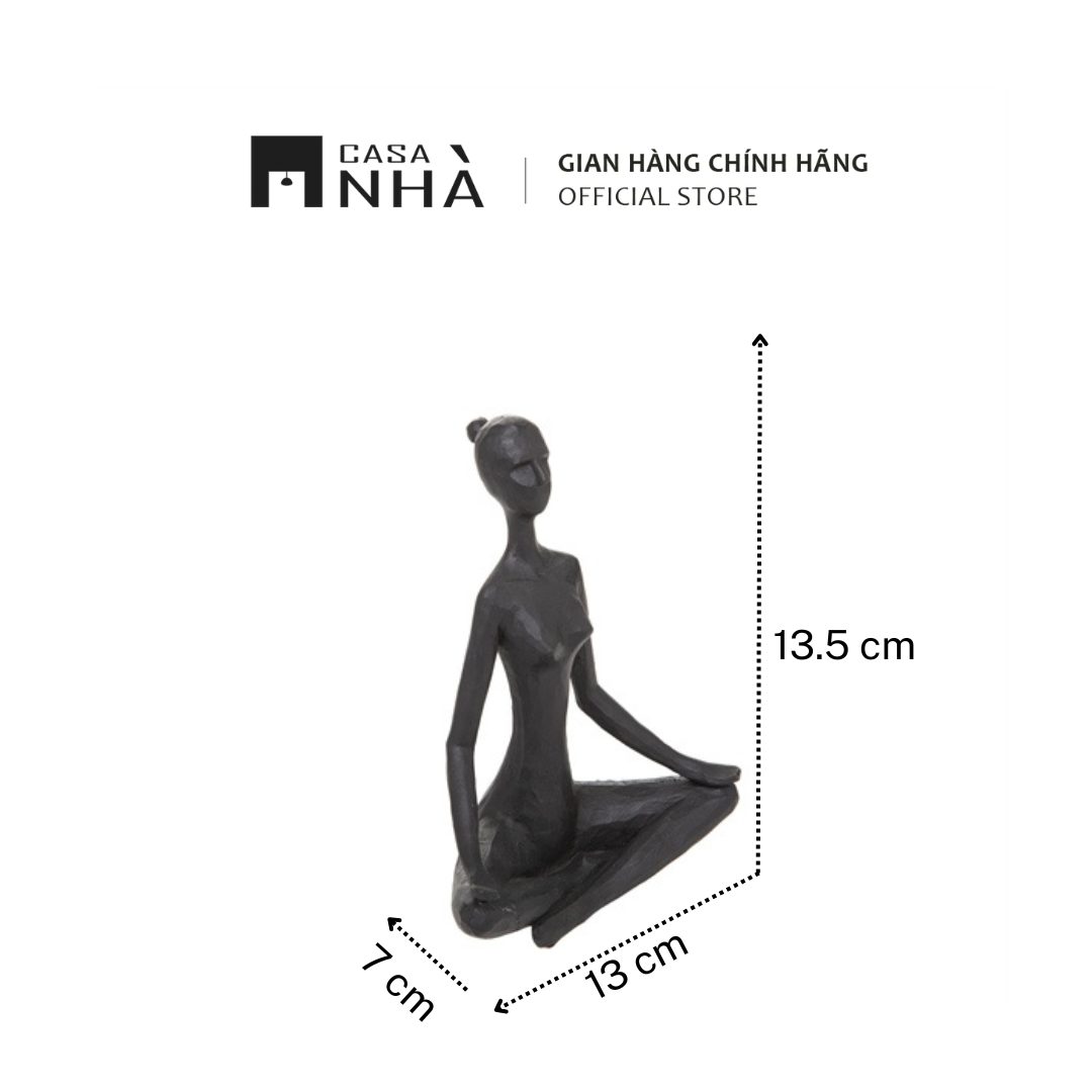 Tượng Trang Trí Tư Thế Tập Yoga LIYONA - Chất Liệu Polyresine Cao Cấp - Trang Trí Phòng Tập/ Văn Phòng | Casa Nhà Home Furniture