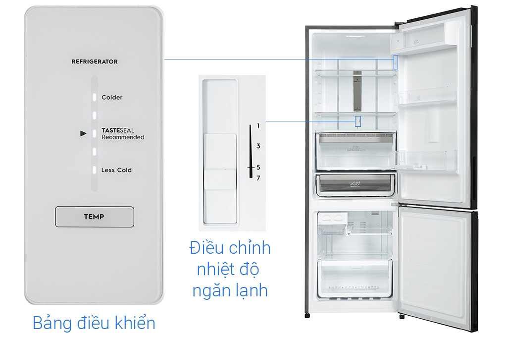 [Freeship] Tủ lạnh Electrolux Inverter ngăn đá dưới có ngăn đông mềm 335 lít - EBB3702K-H - Đảm bảo độ lạnh đồng đều, khử mùi diệt khuẩn, khay đá xoay [Hàng chính hãng]