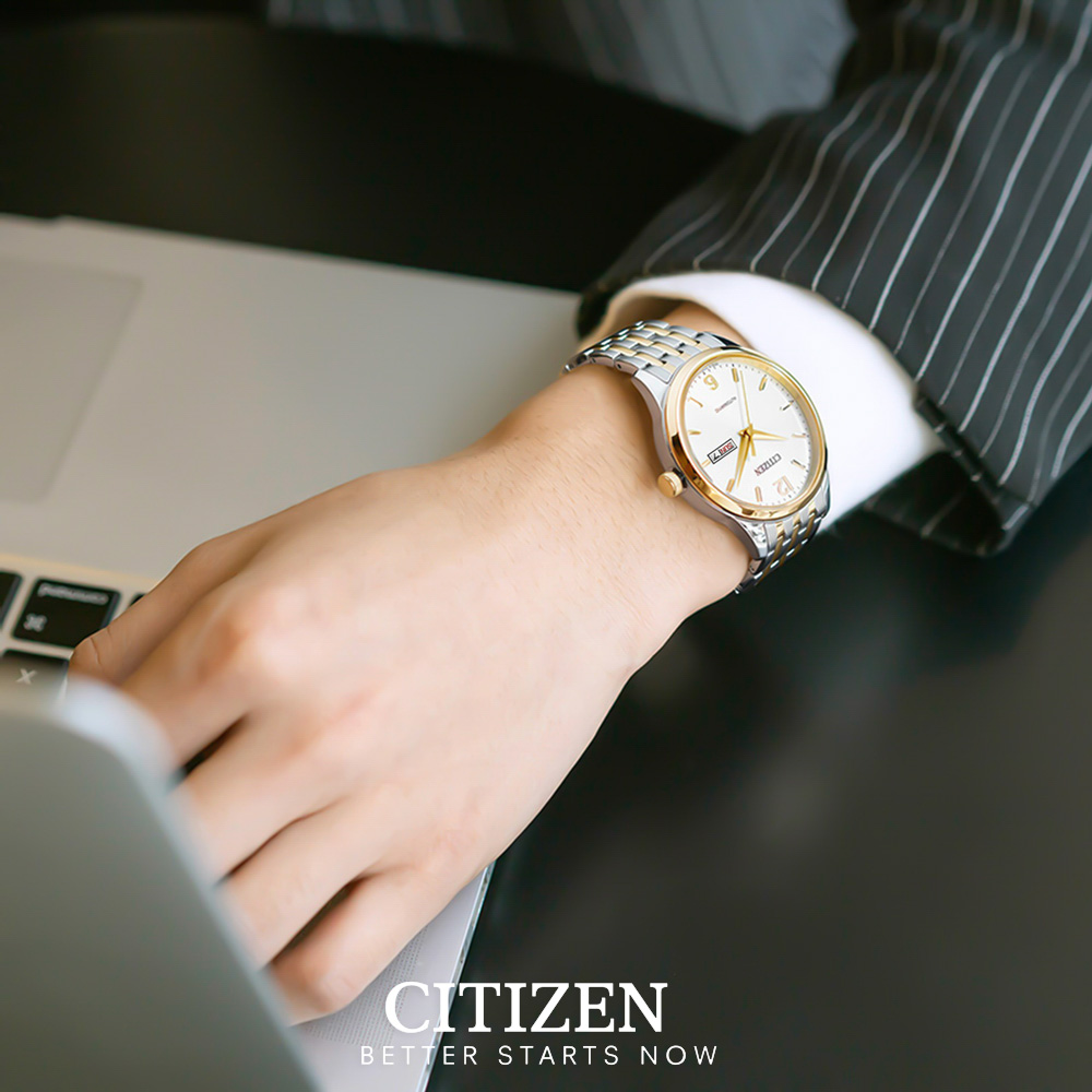 Đồng Hồ Nam Citizen Dây Thép Không Gỉ NH7504-52A - Mặt Trắng (Sapphire)