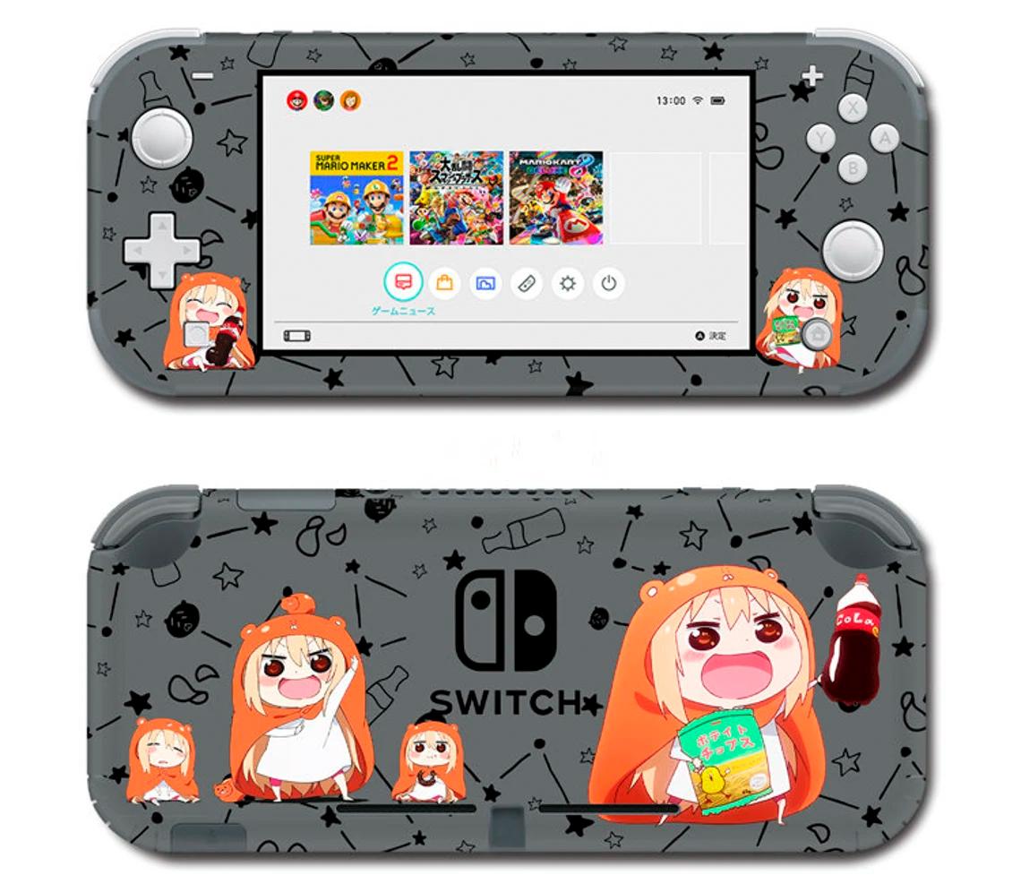 Skin decal dán Nintendo Switch Lite mẫu Umaru pink color gray (dễ dán, đã cắt sẵn)