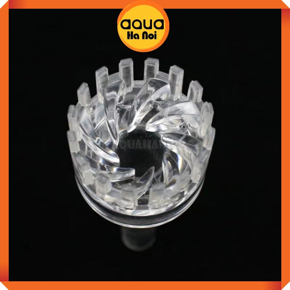 Đầu lọc váng xoay Acrylic trong suốt, gắn đầu In thủy tinh, inox - Lọc váng lốc xoáy hồ cá thủy sinh