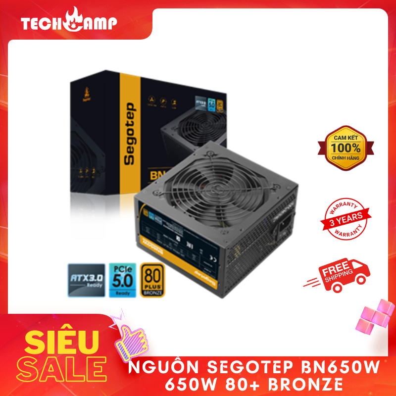 Nguồn SEGOTEP BN650W 650W 80+ Bronze - Hàng chính hãng