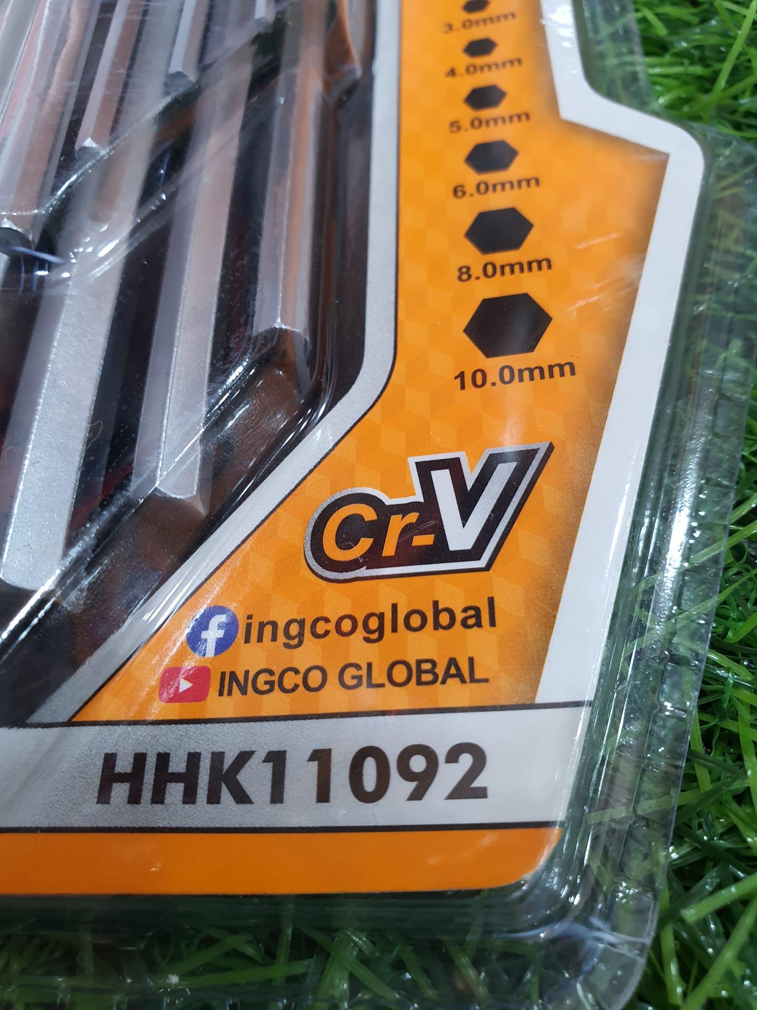 BỘ 9 CHÌA LỤC GIÁC ĐẦU BẰNG 1.5-10MM INGCO HHK11092 - HÀNG CHÍNH HÃNG