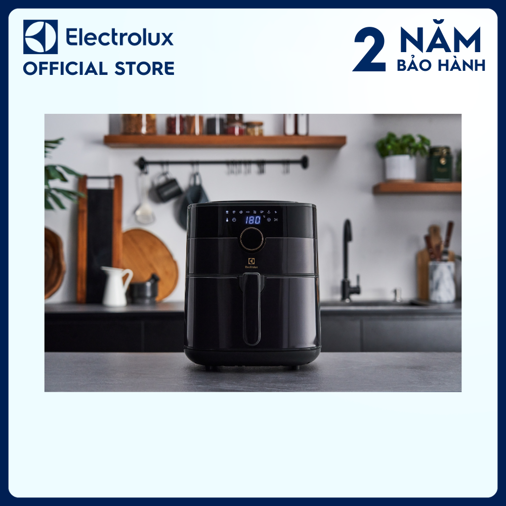 Nồi chiên không dầu Electrolux E6AF1-520K - Dung tích giỏ chiên 5 lít - 8 chương trình nấu [Hàng Chính Hãng]