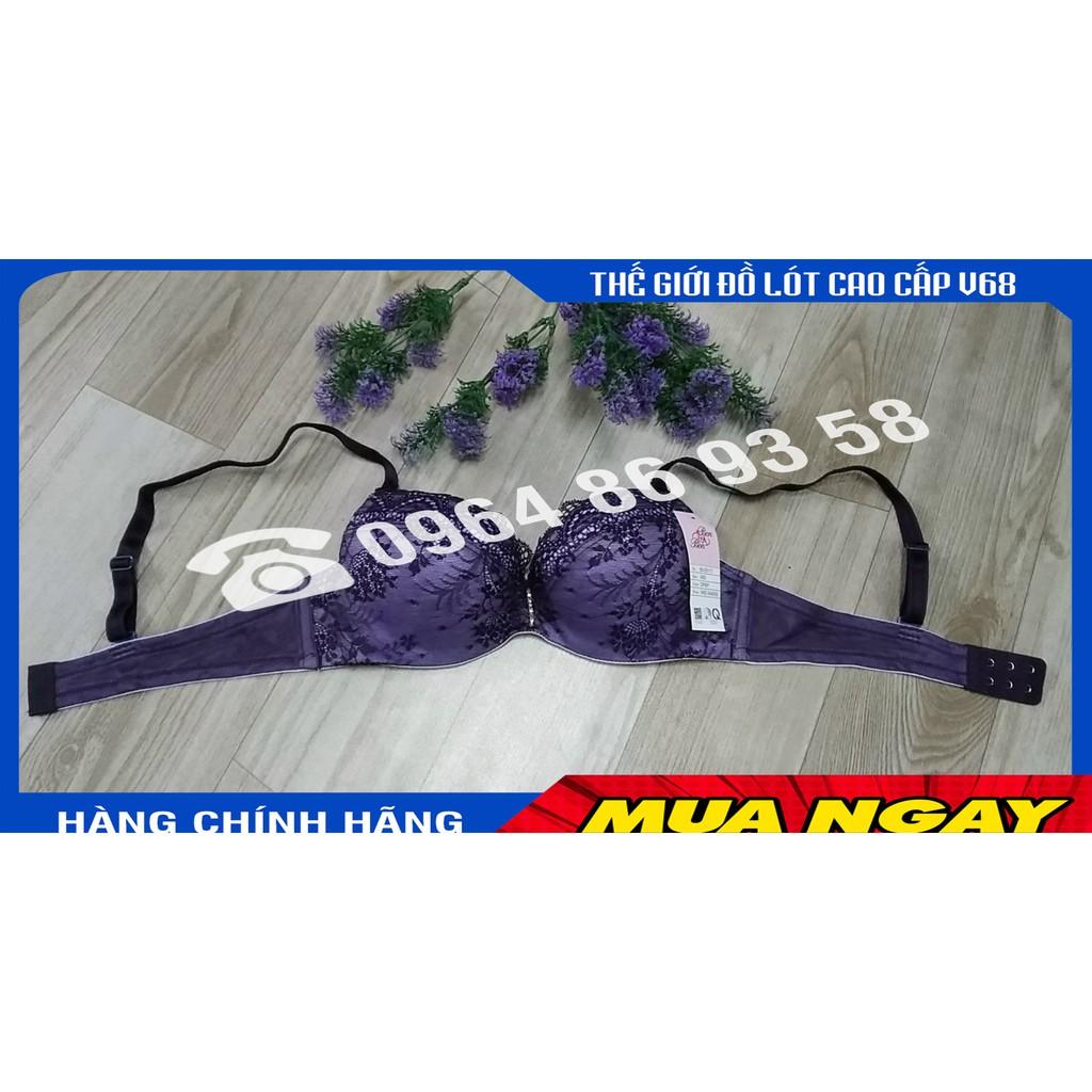 Áo lót nữ nâng ngực Bonbon 35117, ren toàn bộ quả, mút dày