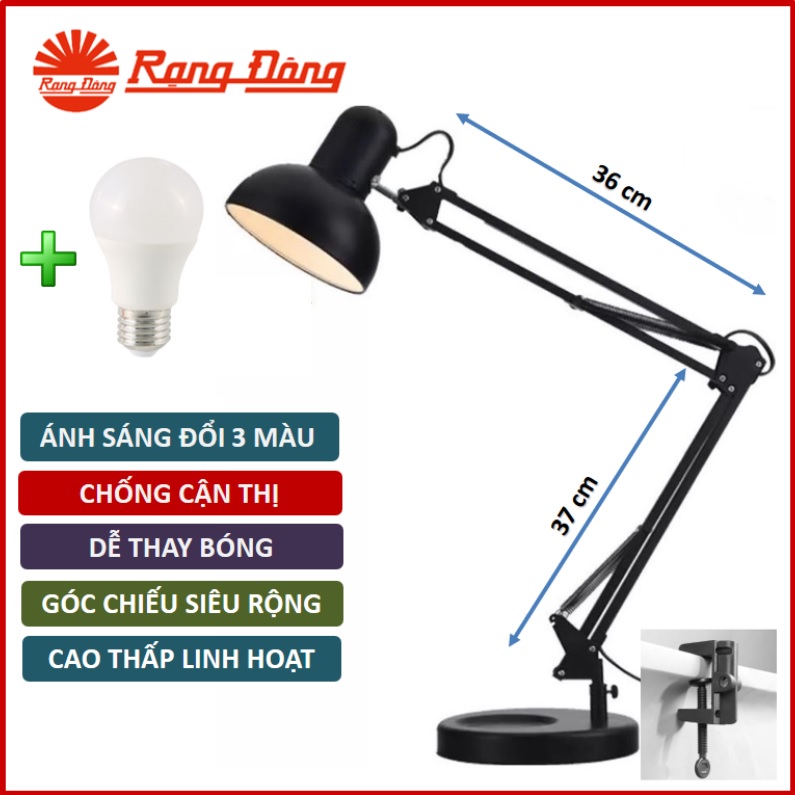 [Cỡ TO] Đèn học kẹp bàn Pixar Kèm bóng Rạng Đông, Đèn Học Chống Cận Thị, Đèn Đọc Sách, Đèn Làm Việc Để Bàn Chống Chói Mắt Lóa Mắt Bảo Vệ Mắt