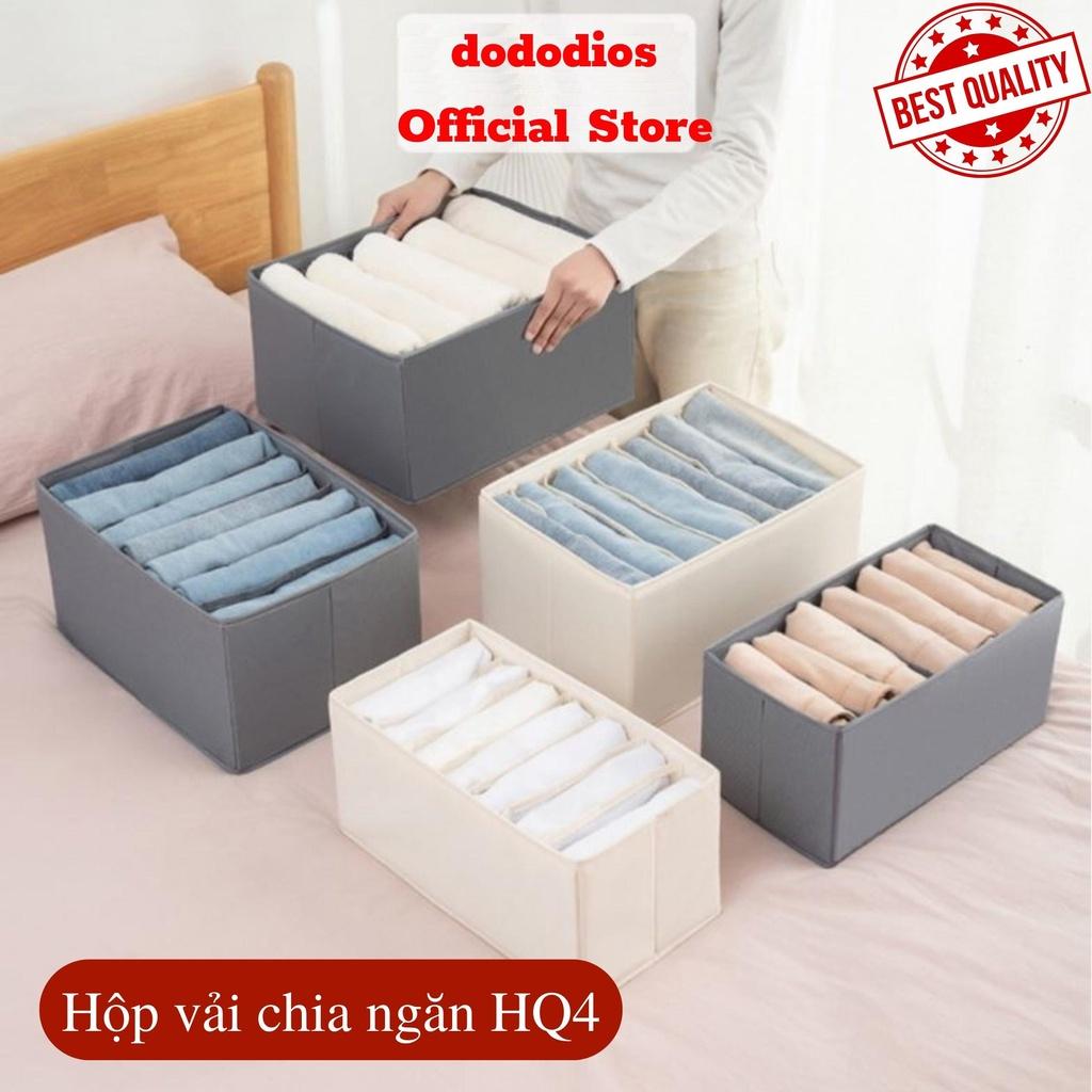 Hộp vải đựng đồ chia ngăn HQ4 - Hộp đựng quần áo chia 9 ngăn, 12 ngăn gấp gọn chính hãng dododios  - Hàng Chính hãng dododios