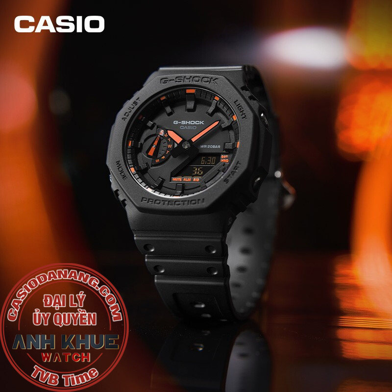 Đồng hồ nam dây nhựa Casio G-Shock chính hãng GA-2100-1A4DR (45mm)