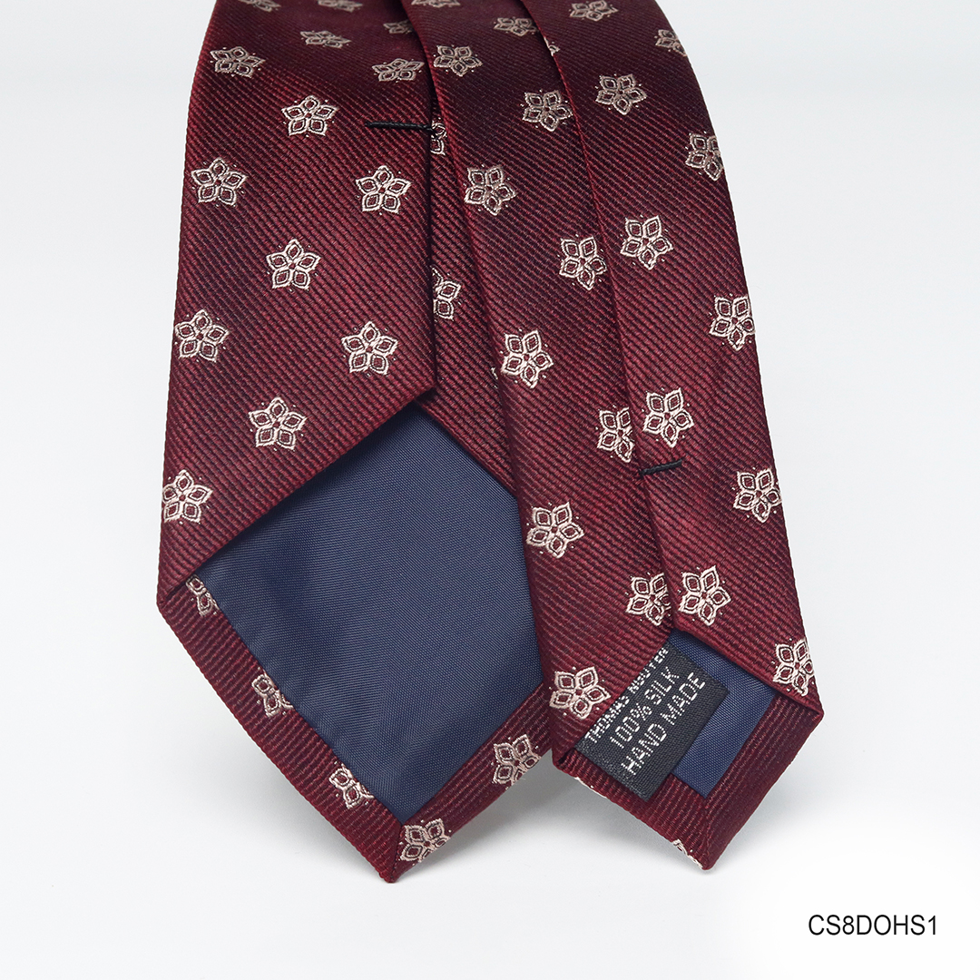 Cà vạt lụa cao cấp họa tiết Hoa mận - Design by Thomas Nguyen