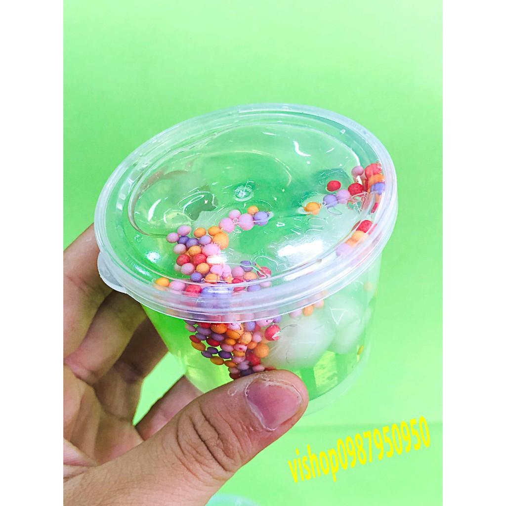 đồ chơi slime -lọ chất nhờn mềm dẻo lọ có thạch xốp mã YWH20 QCV53