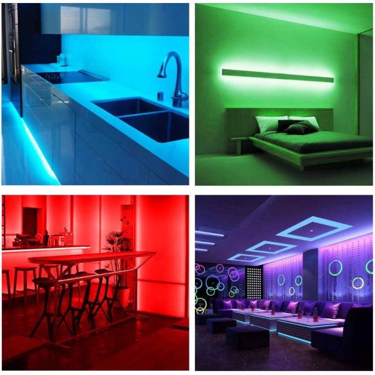 Bộ Đèn LED RGB Dài 5M,5050 Chống Nước, Đổi Màu, Đèn Nháy Trang Trí