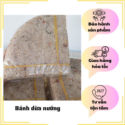 Đặc Sản Nha Trang - Bánh Tráng Dừa Nướng Đậm Đặc Nước Cốt Dừa Seavy Gói 850G Gồm 16 Cái