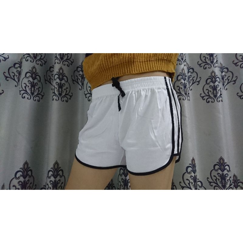 Quần Đùi Short Nữ Thun Cotton 100% Thiết Kế 3 Sọc Viền Thể Thao Bên Hông