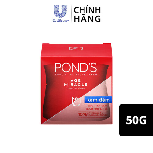 Kem Dưỡng Ẩm POND'S ngăn ngừa lão hóa Ban Đêm Dưỡng da và đều màu da (50g)