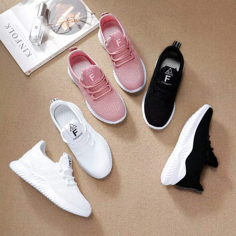 Giày thể thao nữ sneaker đi chơi siêu nhẹ êm chân buộc dây đế chống trơn trượt chạy bộ tôn dáng Jayshop V327