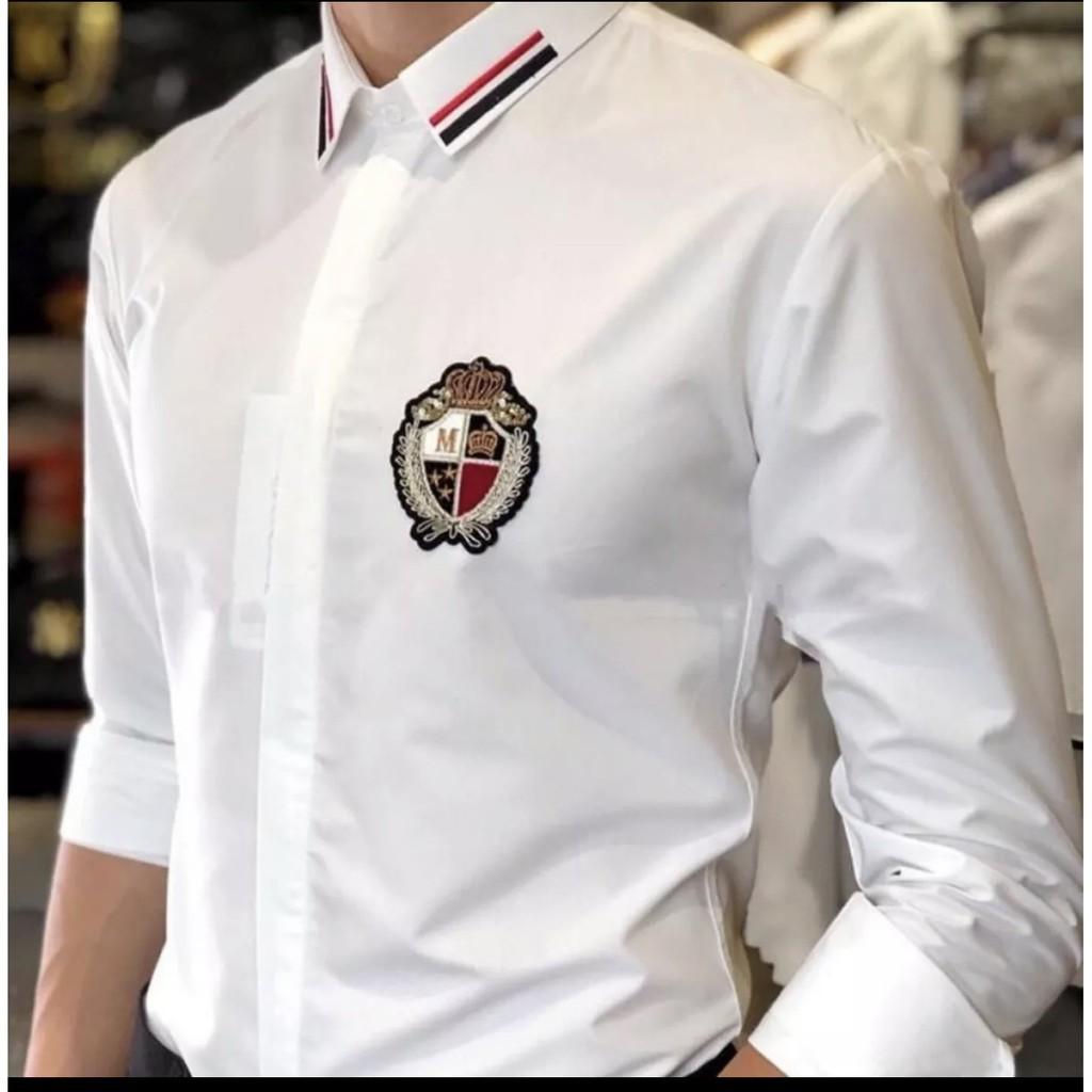 ÁO SƠ MI NAM LỤA MỊN IN LOGO CỰC ĐẸP SIÊU PHÁ CÁCH VIỆT