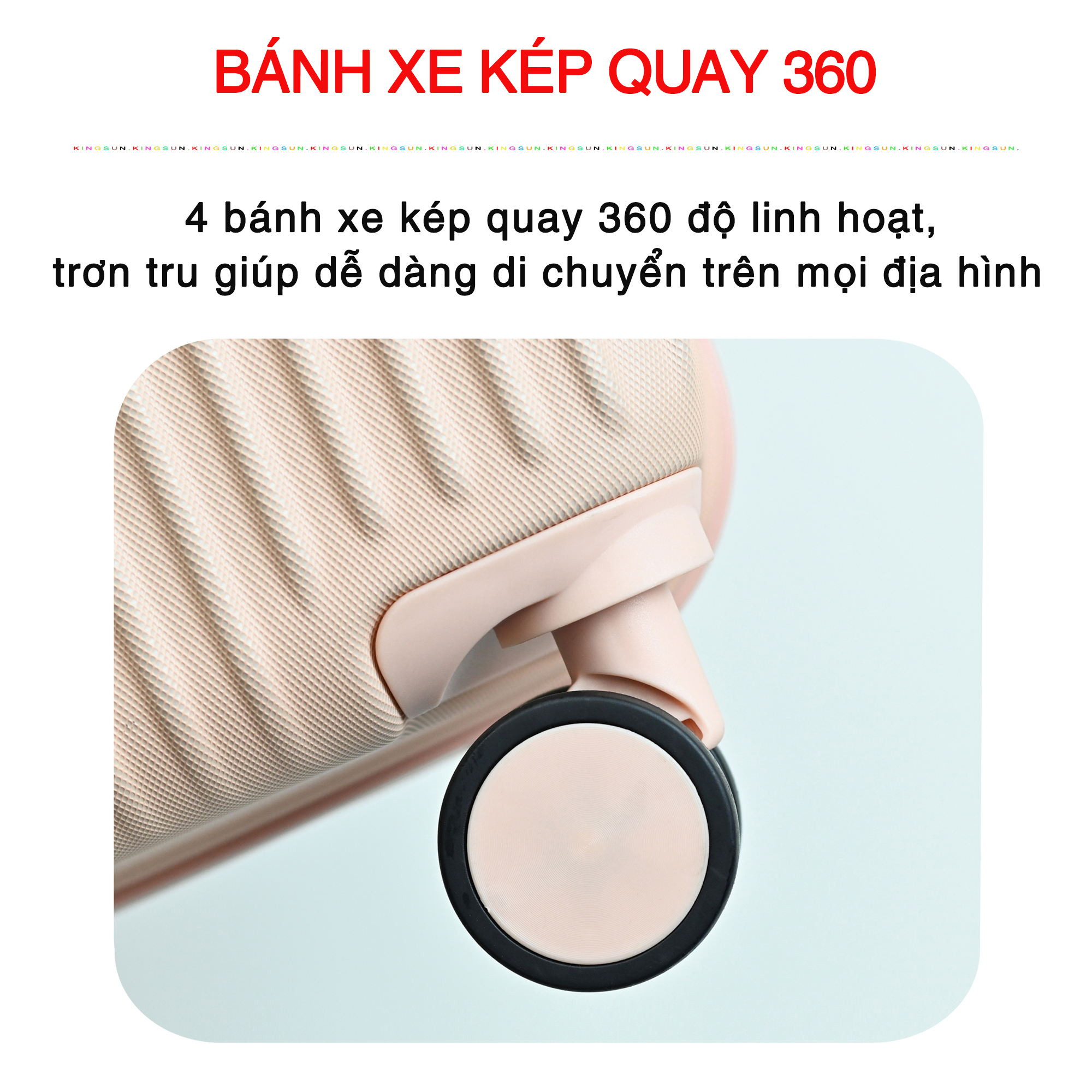 Vali Du Lịch Cao Cấp Size 24inch - Bảo Hành 5 Năm KS-T01 - Đen