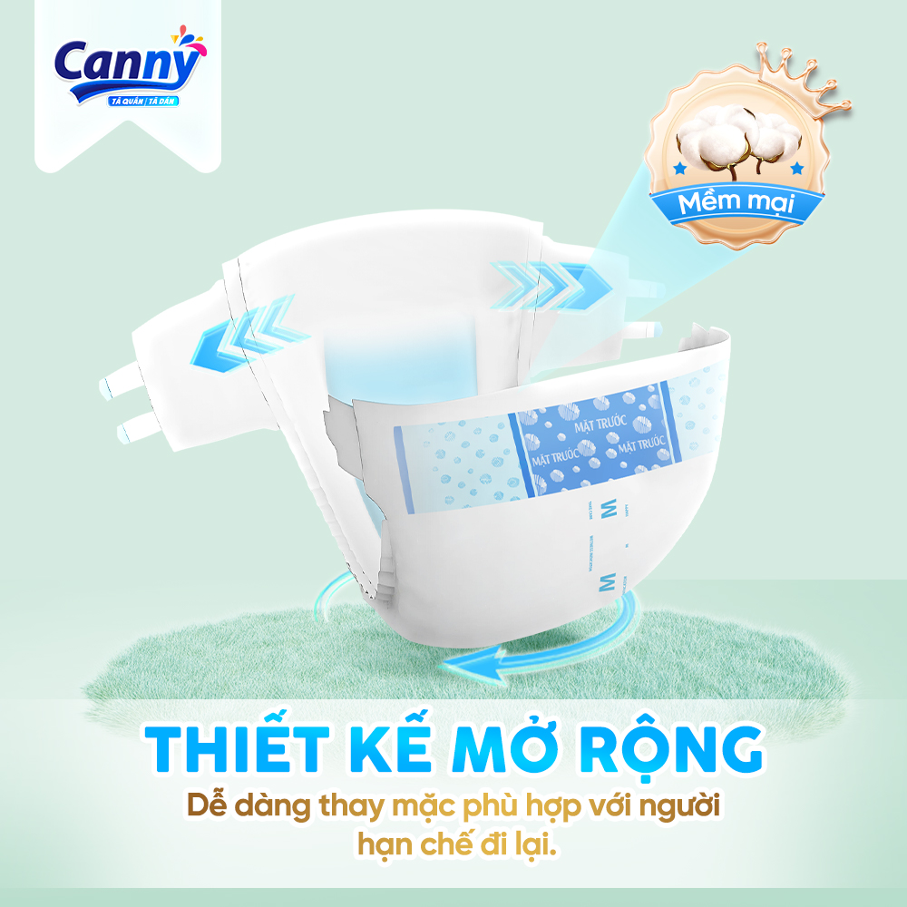 Combo 6 gói Tã Dán Người Lớn Canny Siêu Mềm, Siêu Thấm, Kháng Khuẩn Size M10, M/L10, XL10 (10miếng)
