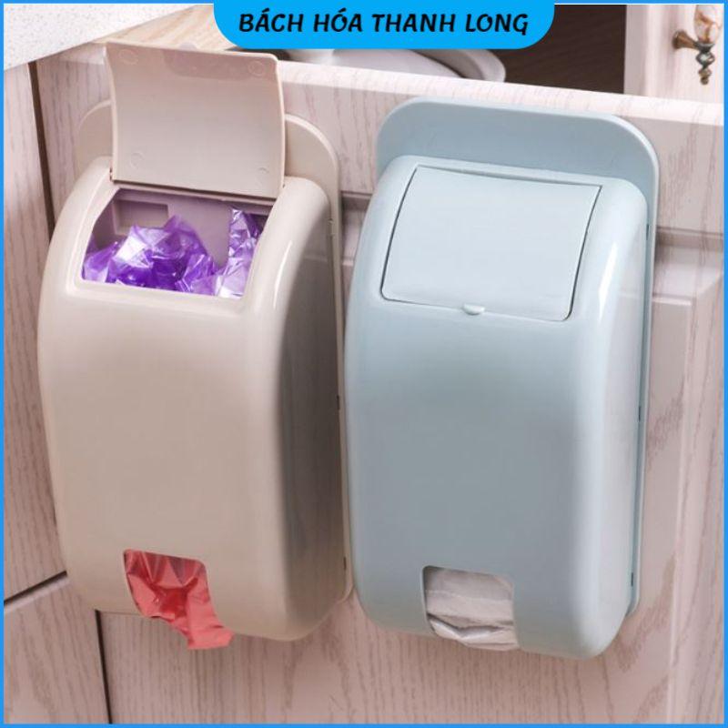 Hộp đựng túi nilong, túi đựng rác dán tường Hộp rút túi nilong gắn tường tiện dụng (2755)