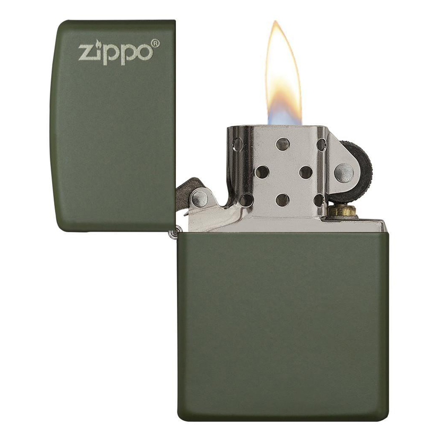 Bật Lửa Zippo Logo Xanh Lính