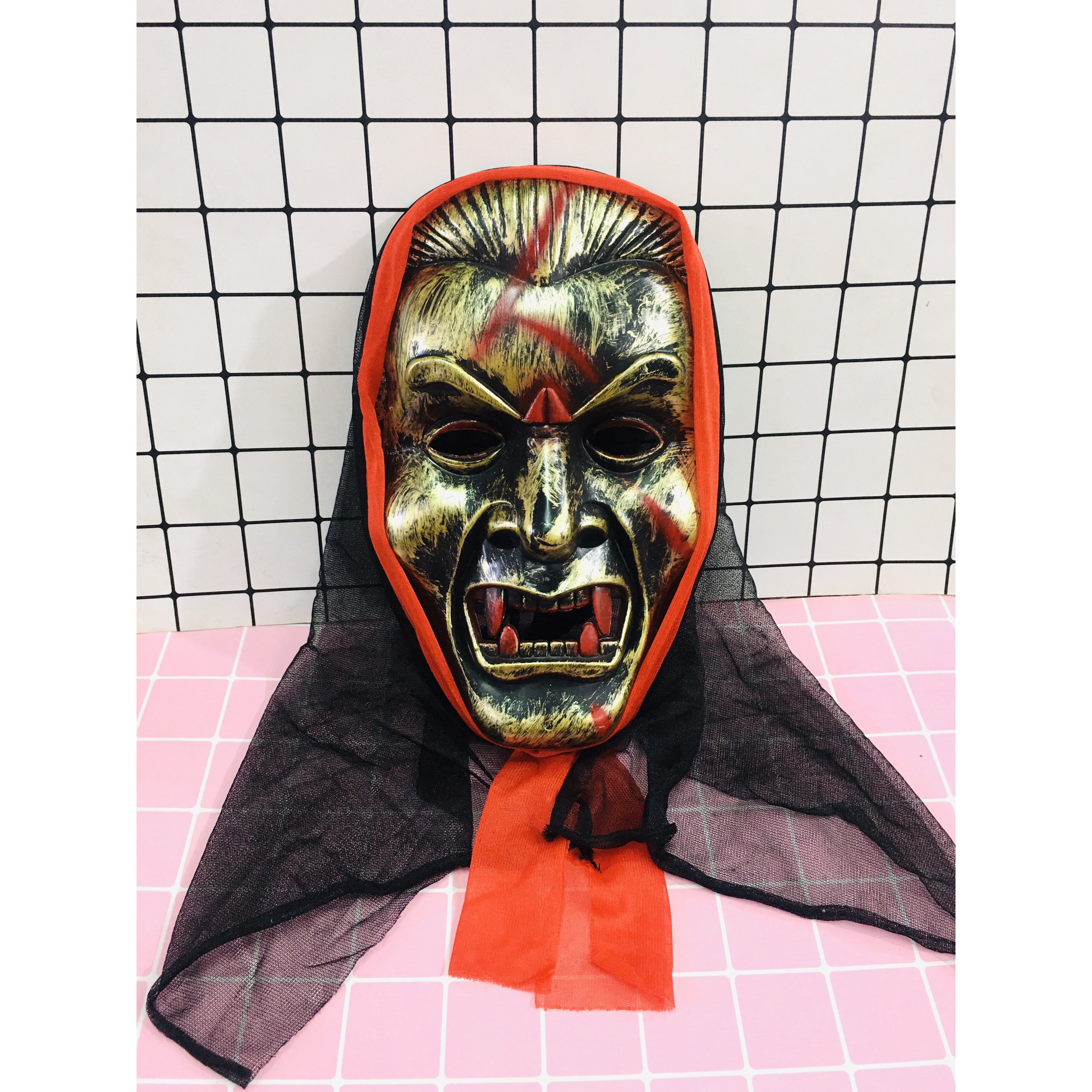 Mặt nạ quỷ vải trùm đầu hoá trang Halloween